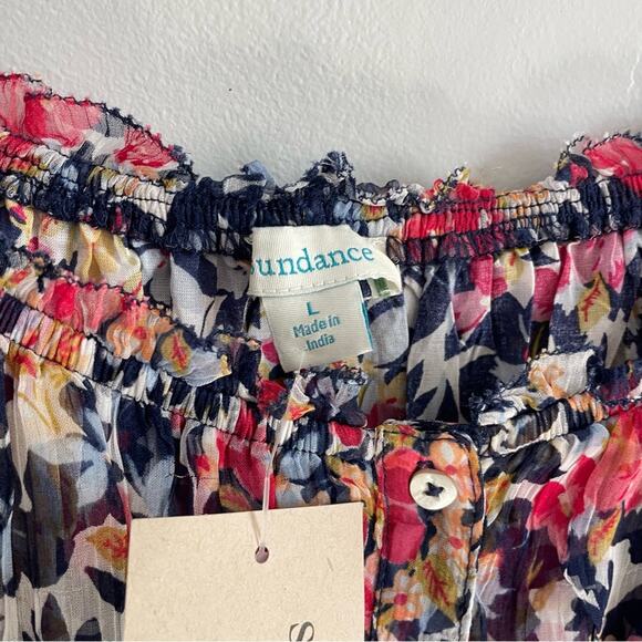 Sundance Women's Clarisse Floral Dress Multicolor Tiered Boho Midi Flowy Buttons - Picture 7 of 12